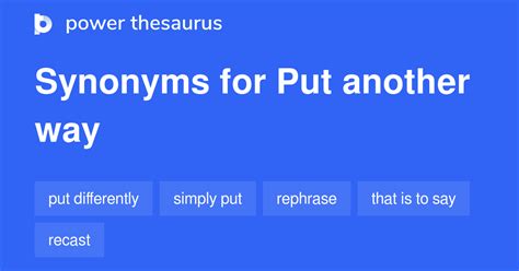 synonyms for put|another way to say put.